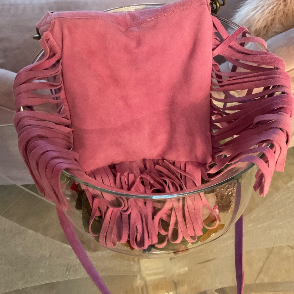 SPELL PURPLE FRINGE LEATHER BAG - Picture 3 of 6